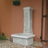 Casa Padrino Jugendstil Wandbrunnen Weiß / Grau H. 120 cm - Garten Deko Brunnen