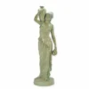 Casa Padrino Jugendstil Wasserspeier Bronze Skulptur Frau mit 2 Krügen Antik Beige H. 101,5 cm