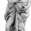 Casa Padrino Jugendstil Wasserspeier Skulptur Frau Grau H. 78 cm