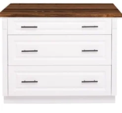 Casa Padrino Küchenschrank im Landhausstil mit 3 Schubladen, 114 x 60 x 89 cm