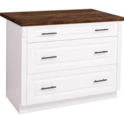 Casa Padrino Küchenschrank im Landhausstil mit 3 Schubladen, 114 x 60 x 89 cm