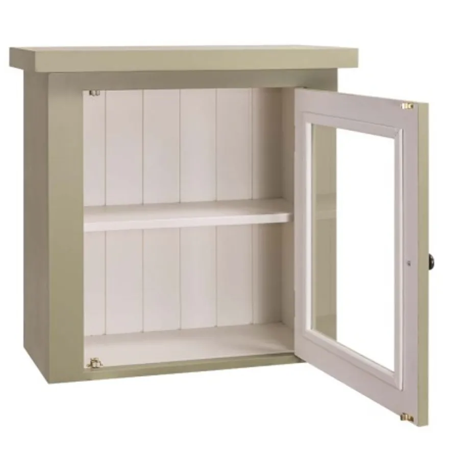 Casa Padrino Küchenschrank im Landhausstil mit 1 Glastür, 67 x 31 x 65 cm