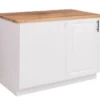 Casa Padrino Küchenschrank im Landhausstil mit 1 Tür und Eichenholzplatte, 120 x 60 x 89 cm