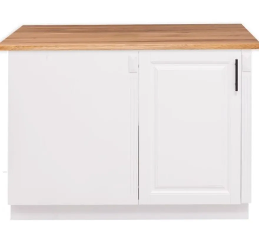 Casa Padrino Küchenschrank im Landhausstil mit 1 Tür und Eichenholzplatte, 120 x 60 x 89 cm