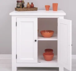 Casa Padrino Küchenschrank im Landhausstil mit 2 Türen, 86 x 65 x 90 cm