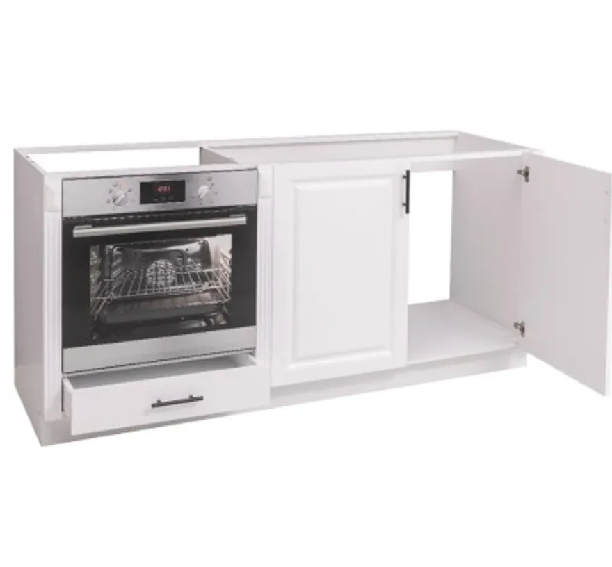 Casa Padrino Küchenschrank im Landhausstil mit 2 Türen und 1 Schublade, 175 x 58 x 85 cm