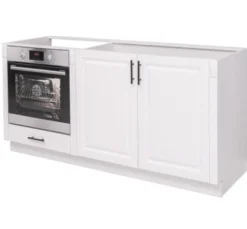 Casa Padrino Küchenschrank im Landhausstil mit 2 Türen und 1 Schublade, 175 x 58 x 85 cm