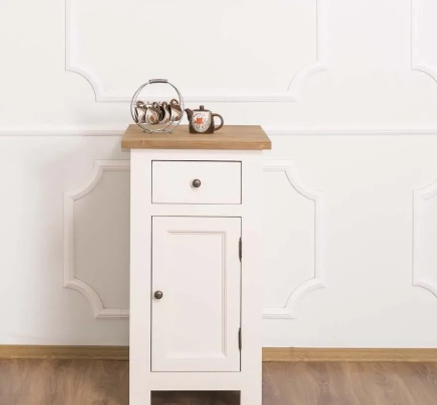 Casa Padrino Küchenschrank im Landhausstil mit 1 Tür und 1 Schublade, 50 x 65 x 90 cm