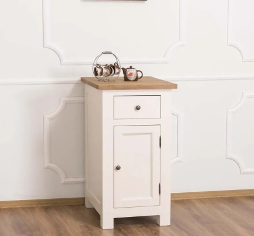 Casa Padrino Küchenschrank im Landhausstil mit 1 Tür und 1 Schublade, 50 x 65 x 90 cm
