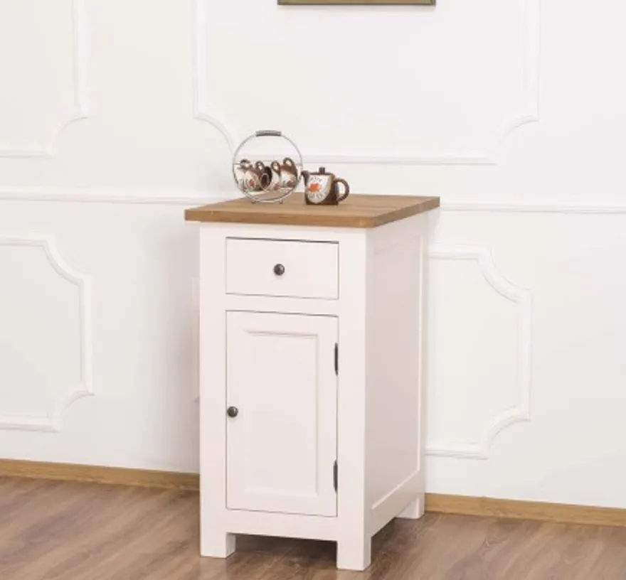 Casa Padrino Küchenschrank im Landhausstil mit 1 Tür und 1 Schublade, 50 x 65 x 90 cm