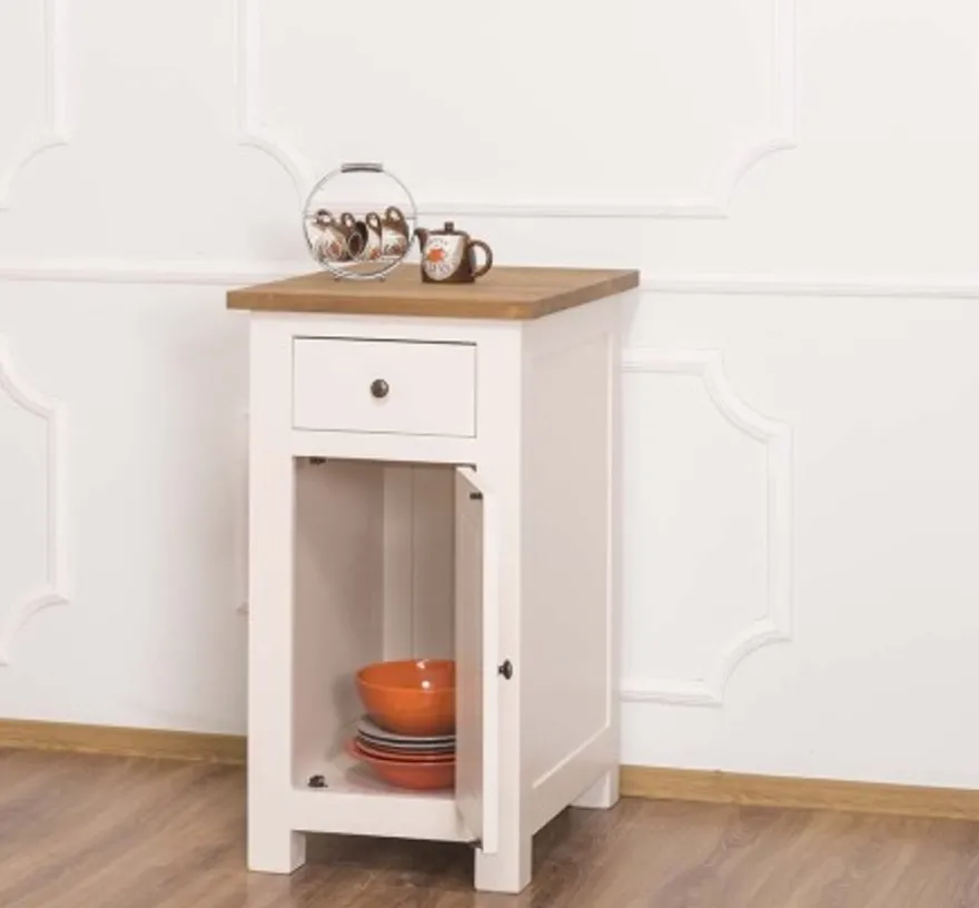 Casa Padrino Küchenschrank im Landhausstil mit 1 Tür und 1 Schublade, 50 x 65 x 90 cm