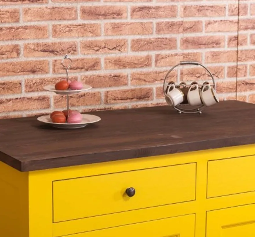 Casa Padrino Küchenschrank im Landhausstil mit 2 Türen und 2 Schubladen, 120 x 65 x 90 cm