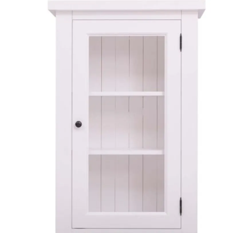 Casa Padrino Küchenschrank im Landhausstil mit 1 Glastür, 67 x 31 x 100 cm
