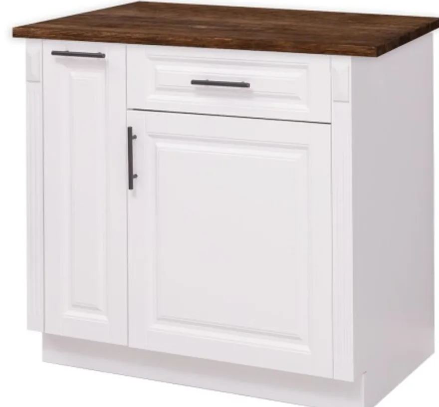 Casa Padrino Küchenschrank im Landhausstil mit 1 Tür und 1 Schublade, 94 x 60 x 89 cm