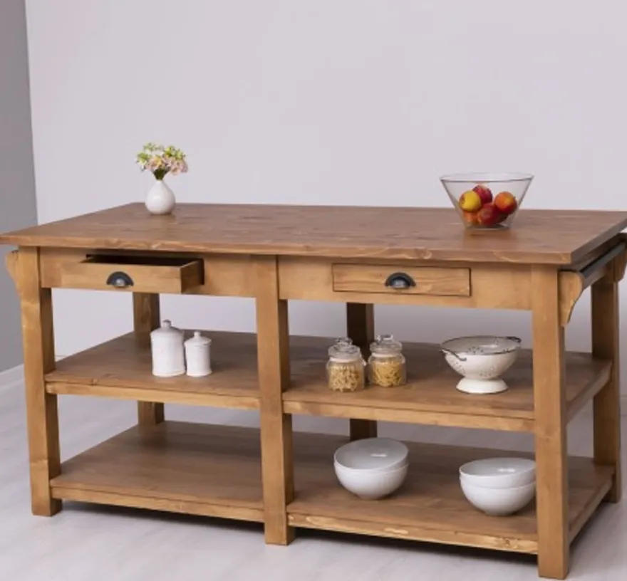 Casa Padrino Küchenschrank im Landhausstil mit 4 Schubladen, 180 x 85 x 90 cm