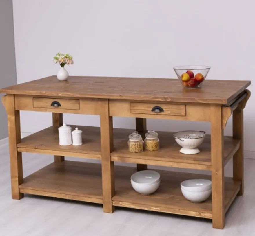 Casa Padrino Küchenschrank im Landhausstil mit 4 Schubladen, 180 x 85 x 90 cm