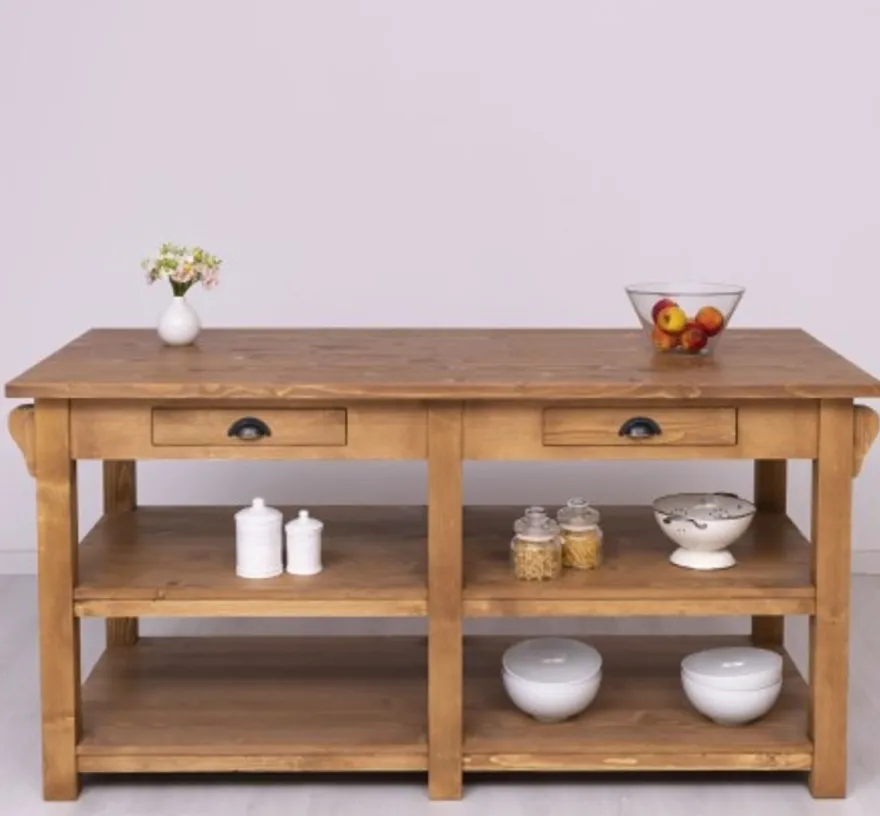 Casa Padrino Küchenschrank im Landhausstil mit 4 Schubladen, 180 x 85 x 90 cm