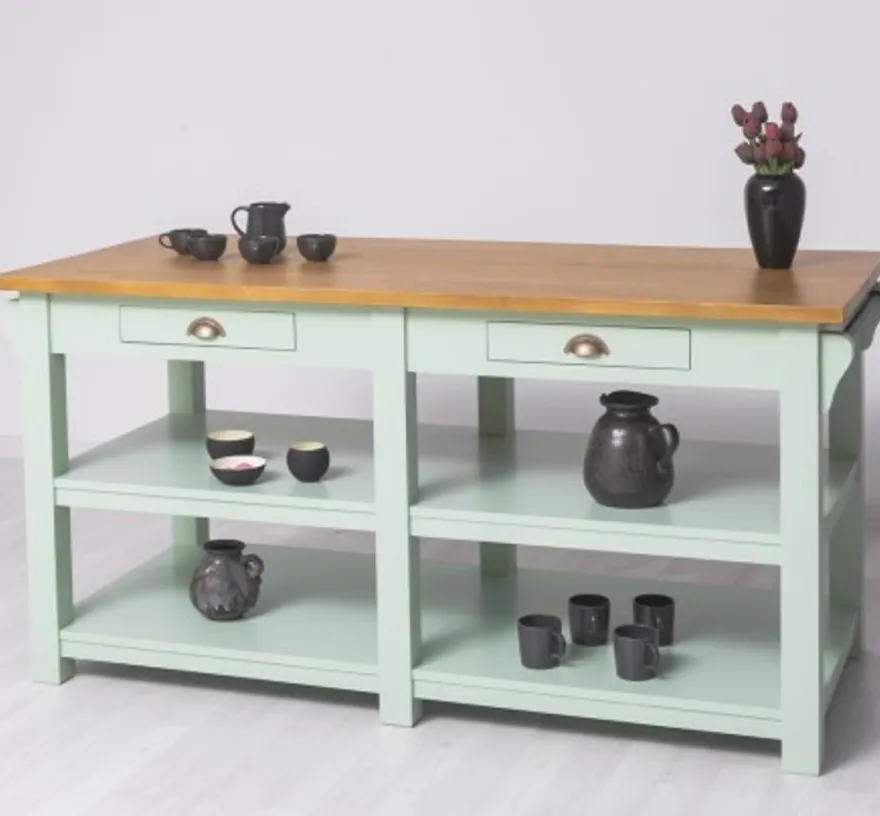 Casa Padrino Küchenschrank im Landhausstil mit 4 Schubladen, 180 x 85 x 90 cm