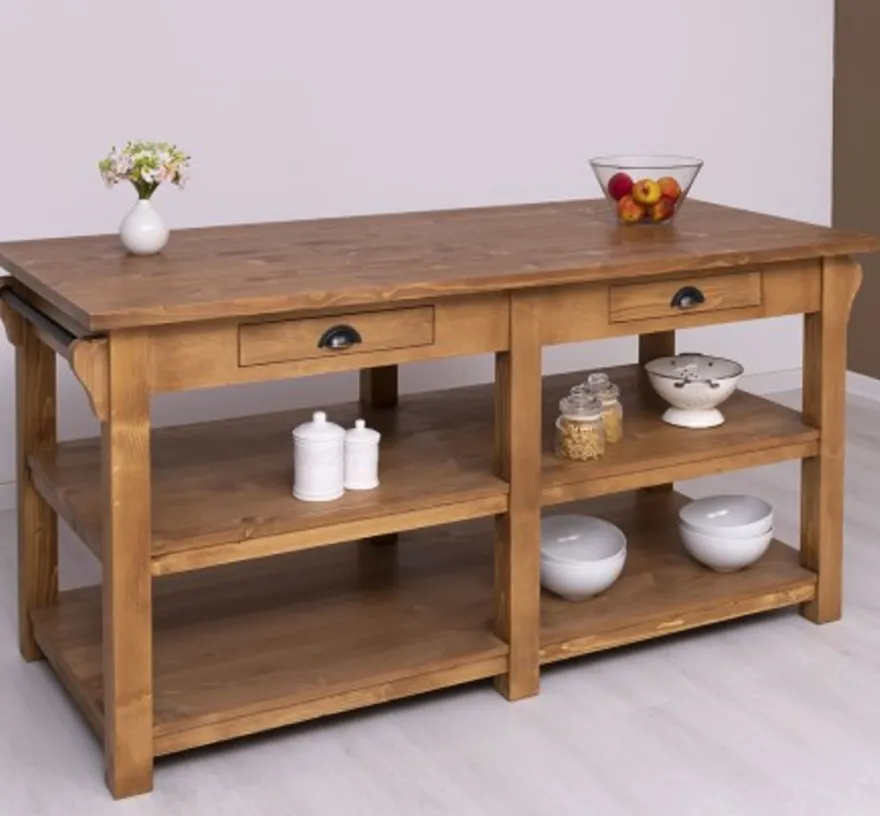 Casa Padrino Küchenschrank im Landhausstil mit 4 Schubladen, 180 x 85 x 90 cm