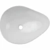 Casa Padrino Keramik Waschbecken Schale Hochglanz Weiß 51 cm - Badezimmer Accessoires