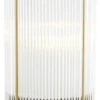 Casa Padrino Kerzenleuchter Antik Messing 23 x H. 37,5 cm - Luxus Wohnzimmer Accessoires