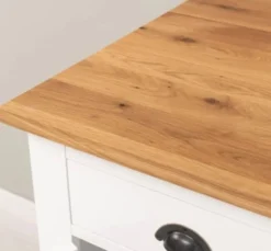 Casa Padrino Kommode im Landhausstil mit 2 Türen, 2 Schubladen und Eichenholzplatte, 100 x 65 x 90 cm