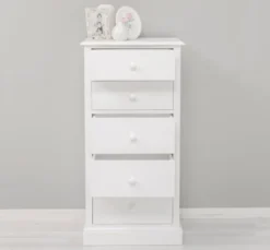 Casa Padrino Kommode im Landhausstil Weiß mit 5 Schubladen, 61 x 38 x 123 cm