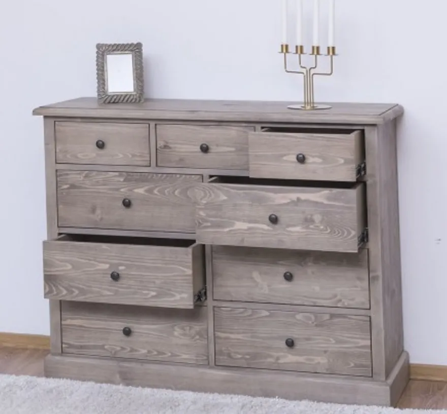 Casa Padrino Kommode im Landhausstil mit 9 Schubladen, 122 x 41 x 97 cm