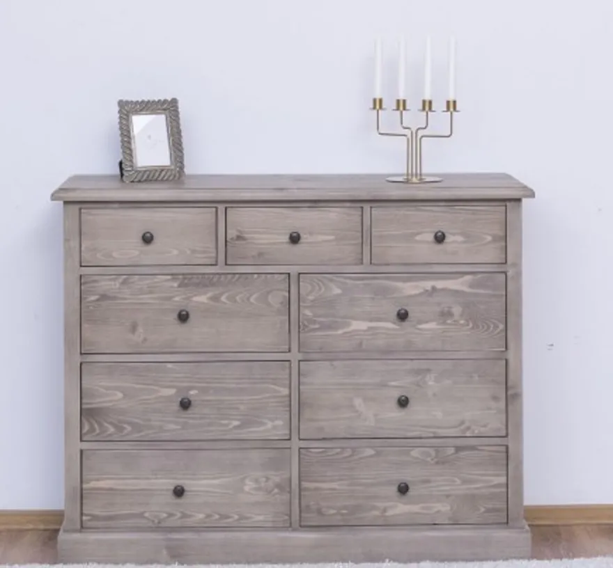 Casa Padrino Kommode im Landhausstil mit 9 Schubladen, 122 x 41 x 97 cm
