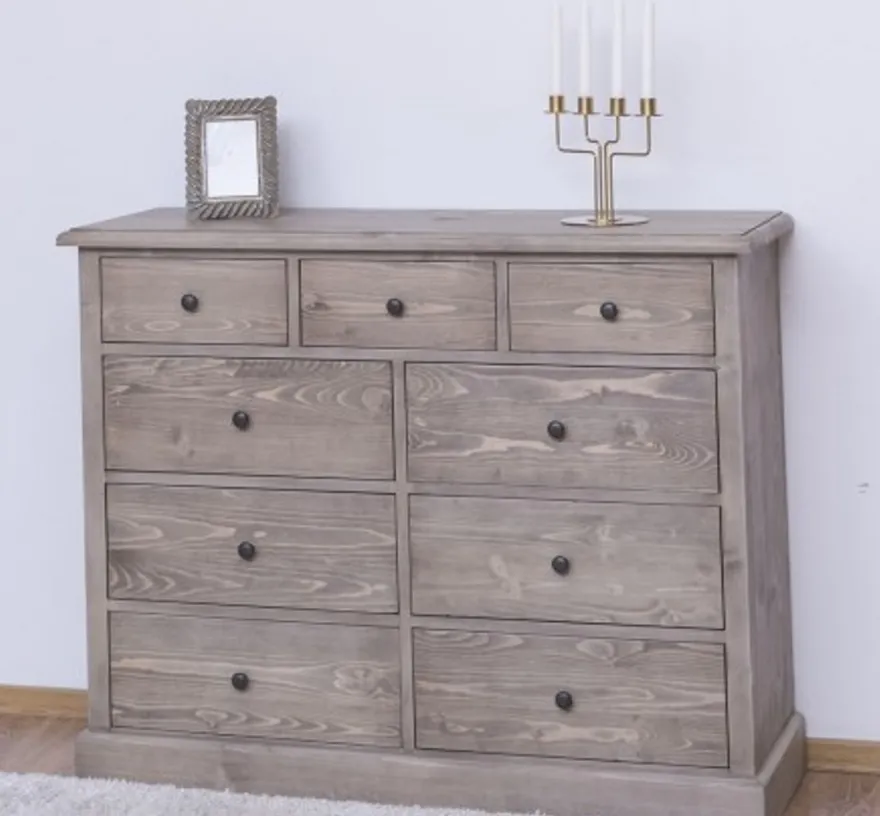 Casa Padrino Kommode im Landhausstil mit 9 Schubladen, 122 x 41 x 97 cm
