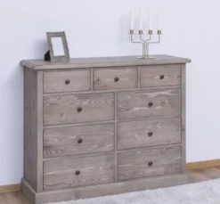 Casa Padrino Kommode im Landhausstil mit 9 Schubladen, 122 x 41 x 97 cm