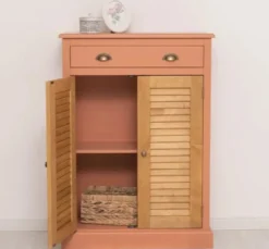 Casa Padrino Kommode im Landhausstil mit 2 Türen und 1 Schublade, 85 x 37 x 120 cm