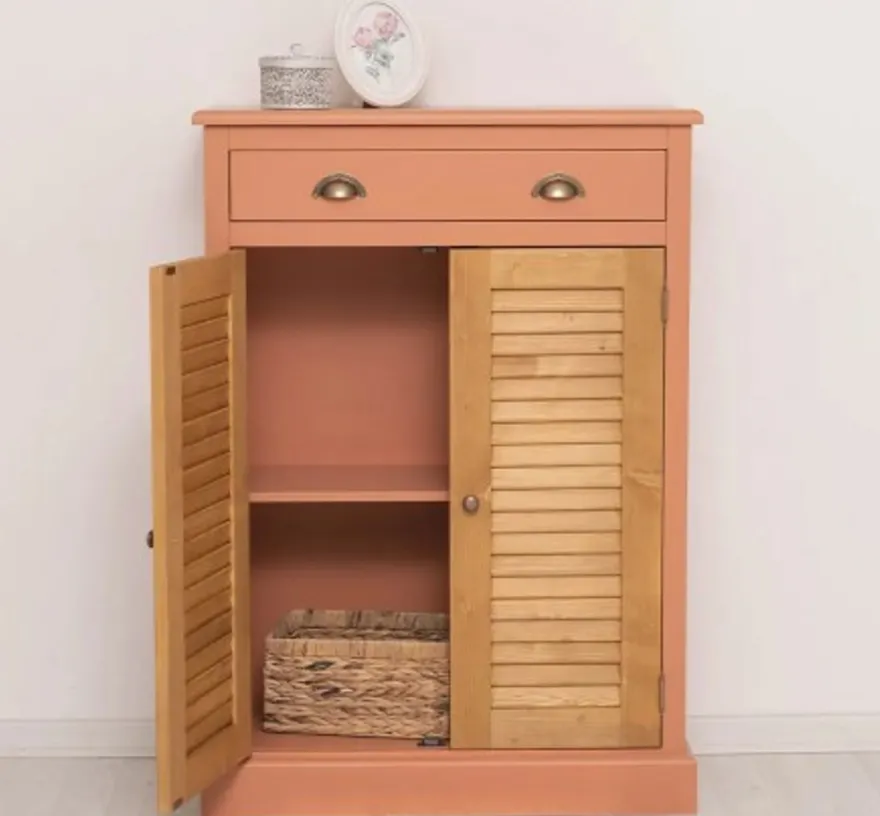 Casa Padrino Kommode im Landhausstil mit 2 Türen und 1 Schublade, 85 x 37 x 120 cm