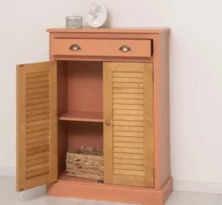 Casa Padrino Kommode im Landhausstil mit 2 Türen und 1 Schublade, 85 x 37 x 120 cm