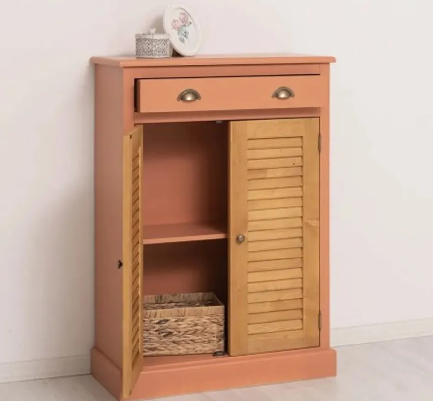 Casa Padrino Kommode im Landhausstil mit 2 Türen und 1 Schublade, 85 x 37 x 120 cm