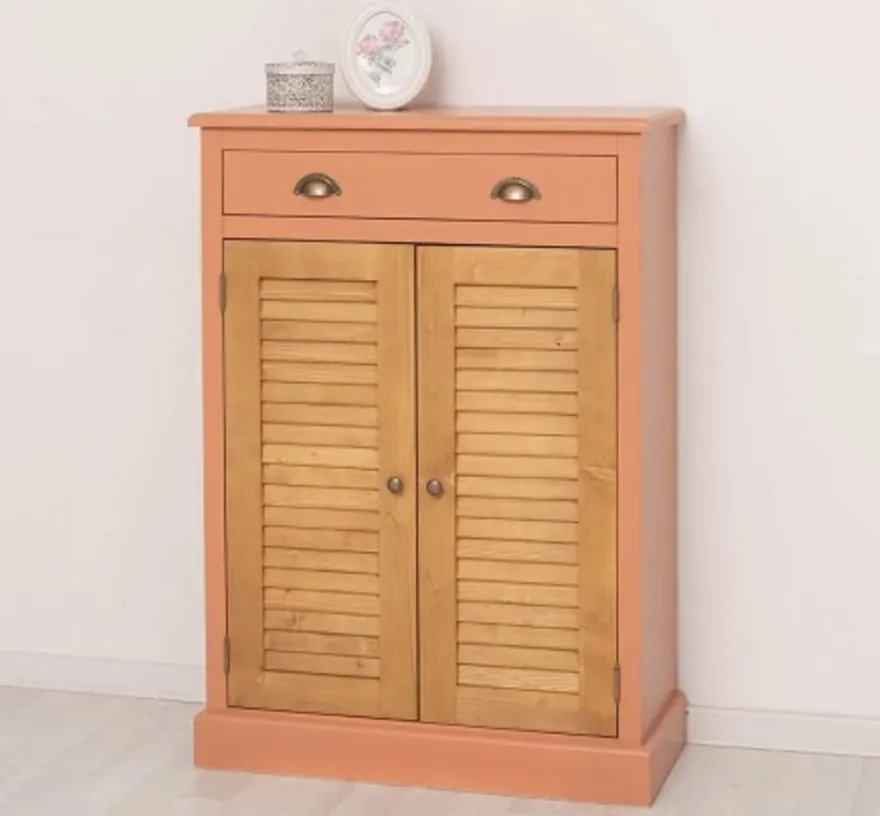Casa Padrino Kommode im Landhausstil mit 2 Türen und 1 Schublade, 85 x 37 x 120 cm
