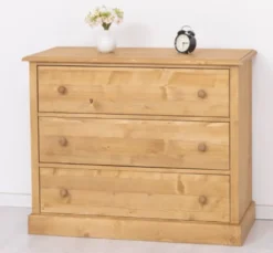 Casa Padrino Kommode im Landhausstil mit 3 Schubladen, 110 x 50 x 90 cm