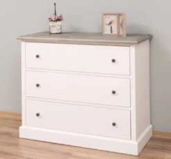 Casa Padrino Kommode im Landhausstil mit 3 Schubladen, 110 x 50 x 90 cm