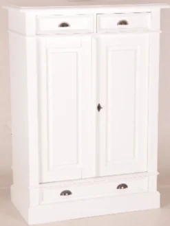 Casa Padrino Kommode im Shabby Chic Landhaus Stil Weiß 100 x 53 x 141 cm