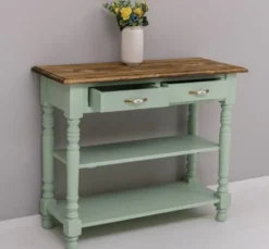 Casa Padrino Konsole im Landhausstil mit 2 Schubladen und 2 Ablagen, 110 x 45 x 89 cm