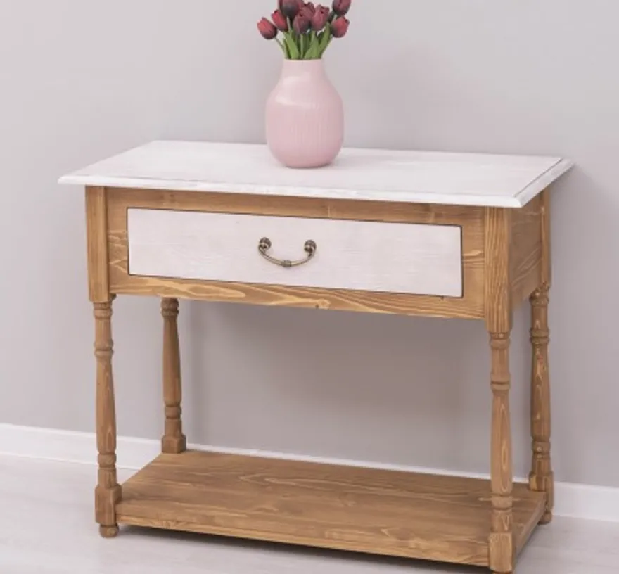 Casa Padrino Konsole im Landhausstil mit 1 Schublade, 96 x 45 x 76 cm