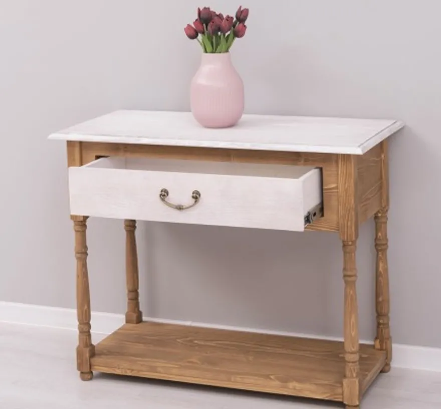 Casa Padrino Konsole im Landhausstil mit 1 Schublade, 96 x 45 x 76 cm