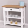 Casa Padrino Konsole im Landhausstil mit 1 Schublade und Eichenholzplatte, 100 x 45 x 89 cm