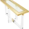 Casa Padrino Konsole / Konsolentisch Gold 140 x 45 x H. 78 cm - Luxus Möbel