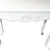 Casa Padrino Konsolentisch Weiß mit Schublade - Massivholz Damen Schreibtisch im Antik Stil - 101 x 44 x 84 cm