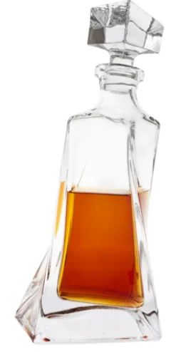 Casa Padrino Kristallglas Whisky / Cognac 6er Set - Luxus Hotel & Restaurant Accessoires - 2 Flaschen (11x10xH.38cm) & 4 Gläser (Ø9xH.9,5cm)