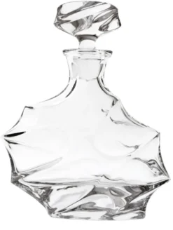 Casa Padrino Kristallglas Whisky Set - 5-teilig mit Karaffe und 4 Gläsern - Klar - 18 x 10,5 x H. 26 cm / 9 x 9 x H. 9,5 cm