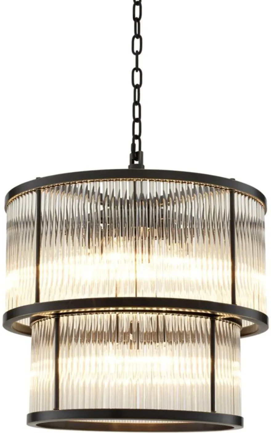 Casa Padrino Kronleuchter Bronze 55 x H. 59 cm - Luxus Kollektion