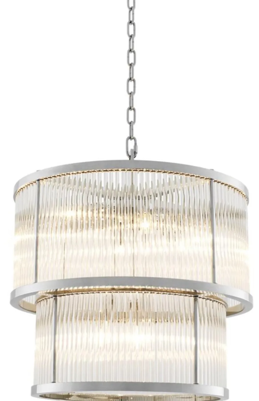 Casa Padrino Kronleuchter Silber 55 x H. 59 cm - Luxus Kollektion