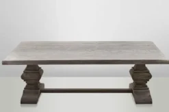 Casa Padrino Landhaus Couchtisch Eiche Rustic Grey 140 x 80 cm - Barock Stil Salon Wohnzimmer Tisch Eiche Massiv